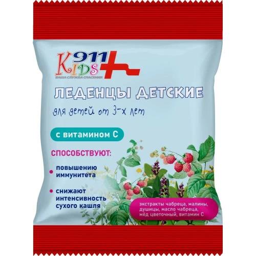 911 KIDS леденцы чабрец, душица, мед, вит. С 50 гр