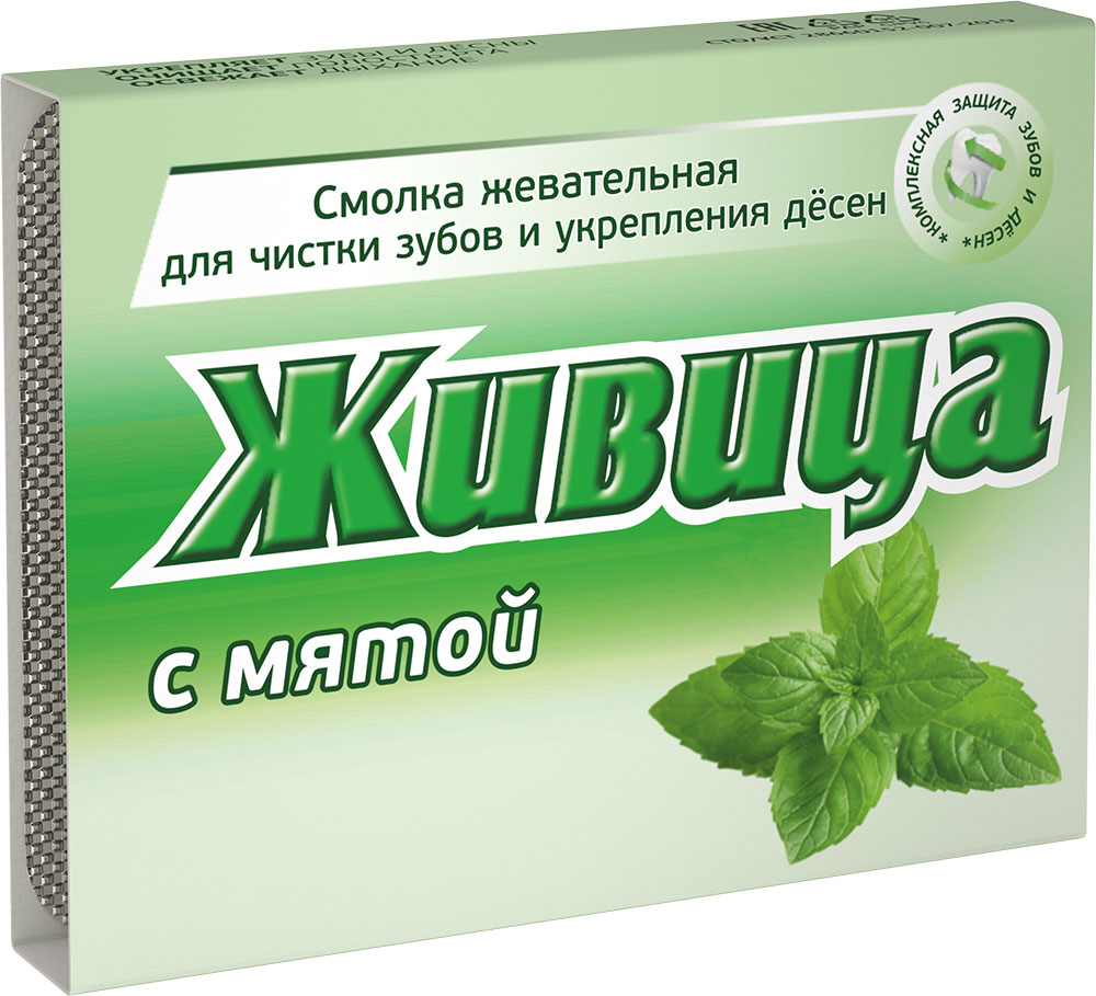 ЖИВИЦА СМОЛКА ЖЕВАТЕЛЬНАЯ с мятой №5