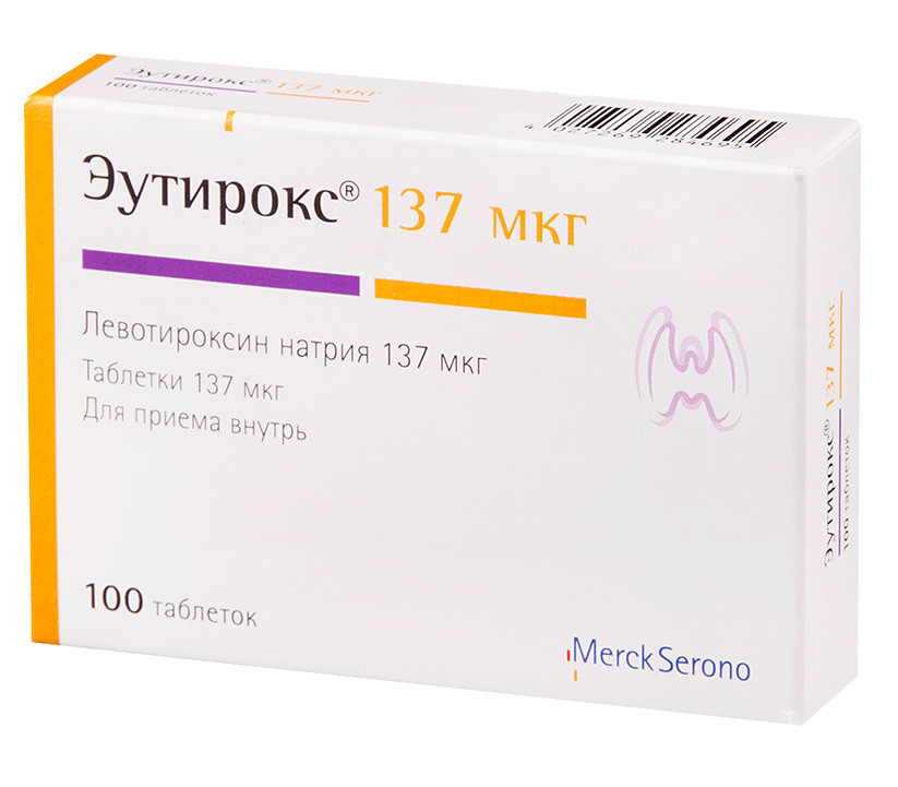 Изображение товара Эутирокс 137 мкг табл. No100 - синтетический левотироксин