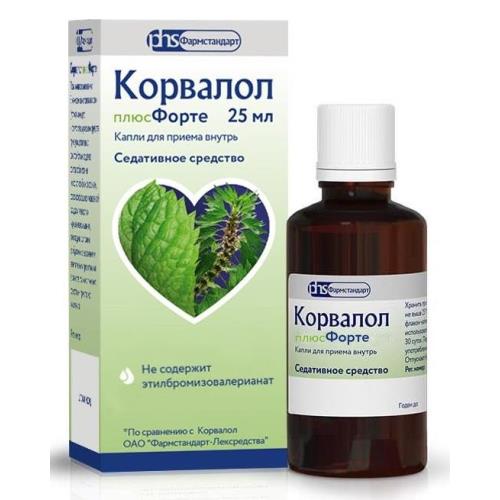КОРВАЛОЛ ПЛЮСФОРТЕ капли внутр. фл.- кап. 25 мл