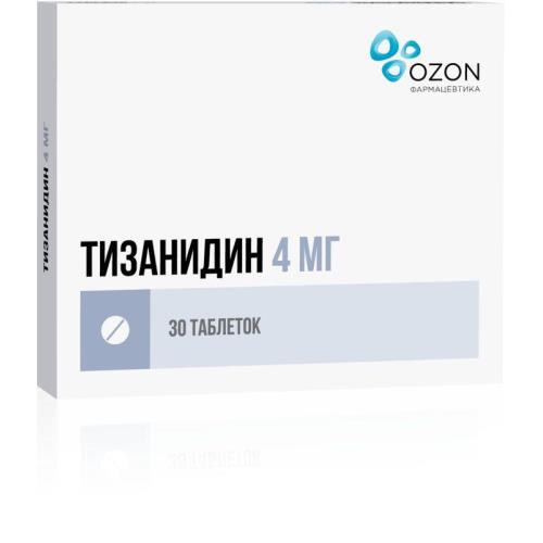 Изображение товара ТИЗАНИДИН ОЗОН табл. 4 мг №30