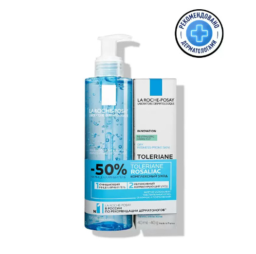 Изображение товара ЛЯ РОШ ПОЗЕ (LA ROCHE-POSAY) ТОЛЕРАН РОЗАЛИАК AR НАБОР (уход д/лица 40мл + гель 195мл)