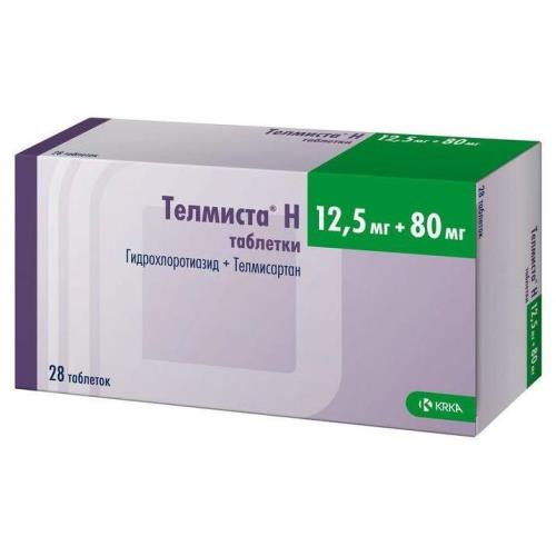 Изображение товара ТЕЛМИСТА Н табл. 80+12,5 мг №28