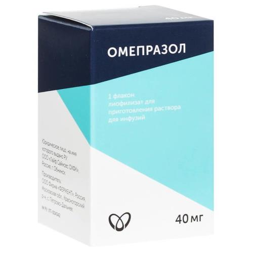 Изображение товара ОМЕПРАЗОЛ лиоф. для инфузий 40 мг фл. №1 Изображение товара ОМЕПРАЗОЛ лиоф. для инфузий 40 мг фл. №1