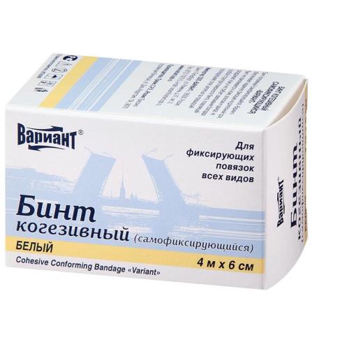 БИНТ КОГЕЗИВНЫЙ 6см х 4м