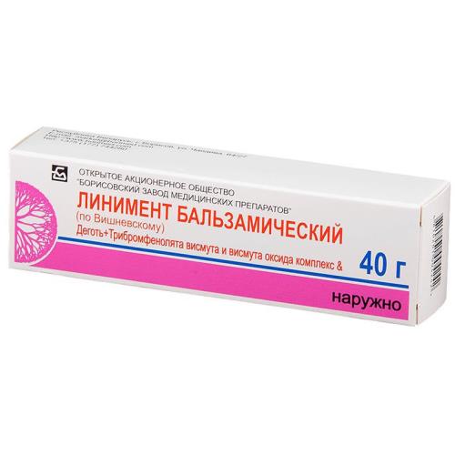 ЛИНИМЕНТ БАЛЬЗАМИЧЕСКИЙ (ПО ВИШНЕВСКОМУ) туба 40 гр
