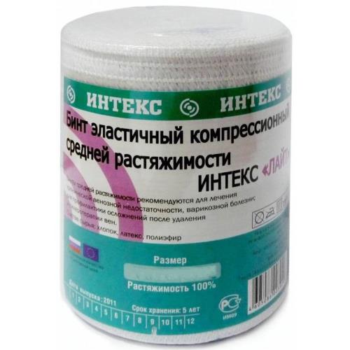 БИНТ ЭЛАСТИЧНЫЙ СР ЛАЙТ ИНТЕКС с застежкой 8см х 3,5м
