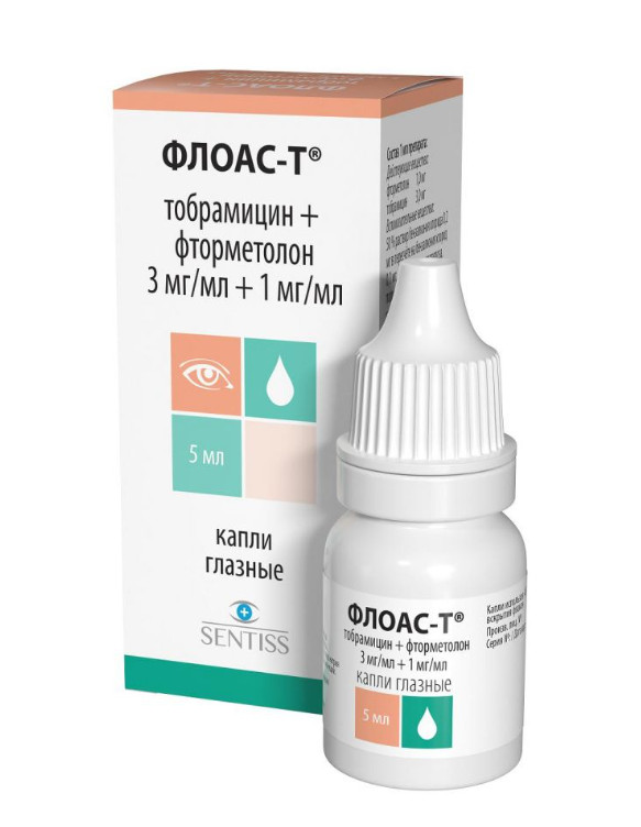 Изображение товара ФЛОАС-Т глазные капли 3+1 мг/мл 5 мл для лечения глазных заболеваний