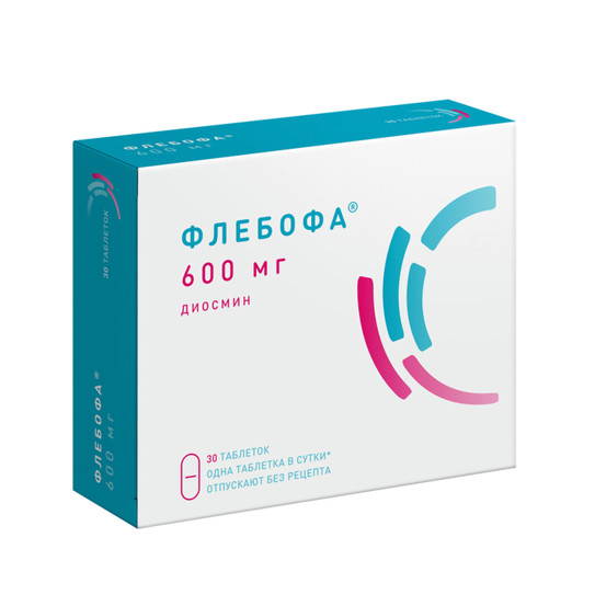 Изображение товара ФЛЕБОФА табл. 600 мг №30 Изображение товара ФЛЕБОФА табл. 600 мг №30