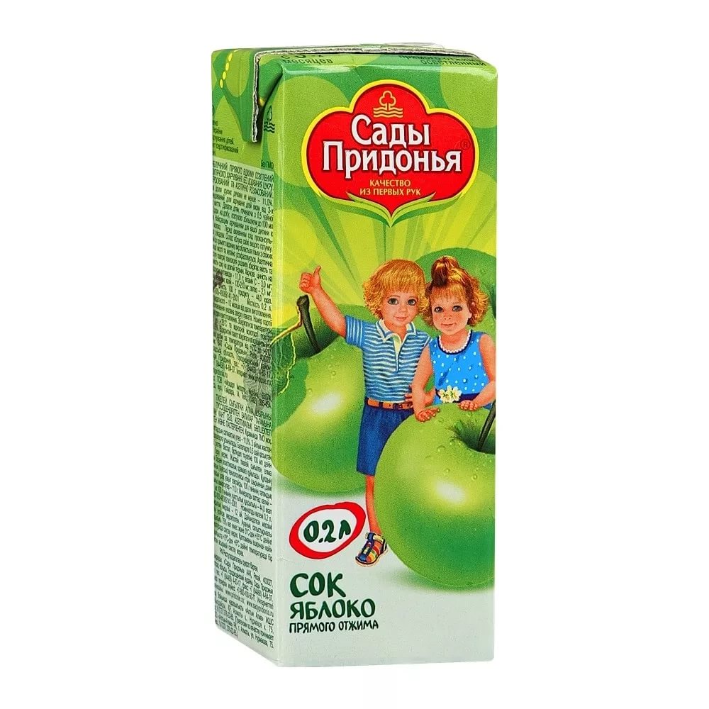 САДЫ ПРИДОНЬЯ СОК НАТУРАЛЬНЫЙ яблоко 200 мл