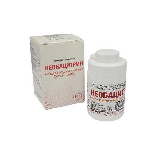 НЕОБАЦИТРИН пор. наруж. 10 гр