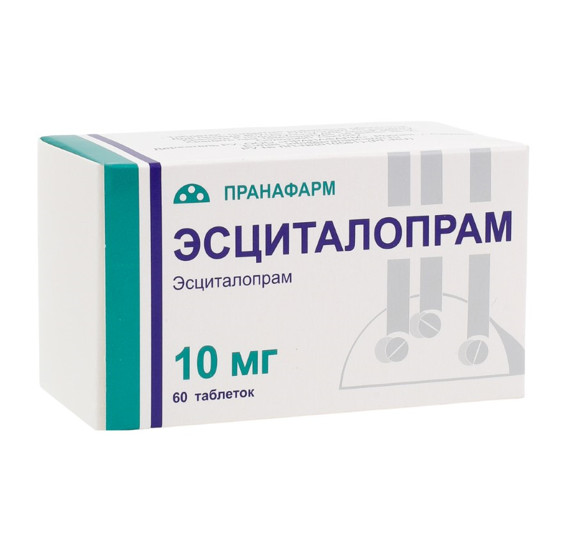 Изображение товара ЭСЦИТАЛОПРАМ ПРАНА табл. п/о плен. 10 мг №60