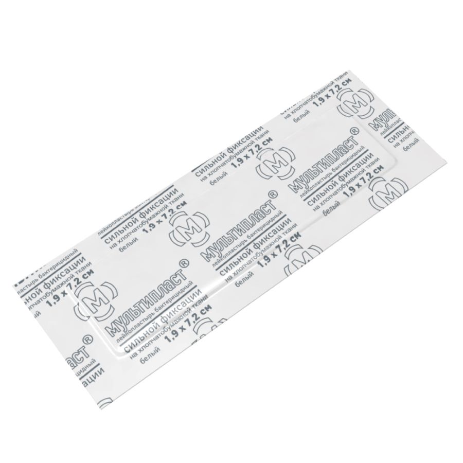 ЛЕЙКОПЛАСТЫРЬ БАКТЕРИЦИДНЫЙ МУЛЬТИПЛАСТ сильная фиксация 1,9см х 7,2см
