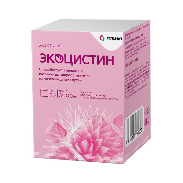 Изображение товара ЭКОЦИСТИН порошок для приготовления раствора 20 шт по 3 г