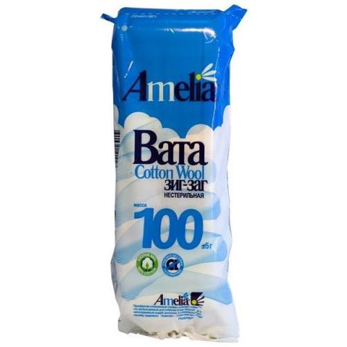 ВАТА ХИРУРГИЧЕСКАЯ ЗИГ-ЗАГ АМЕЛИЯ 100 гр
