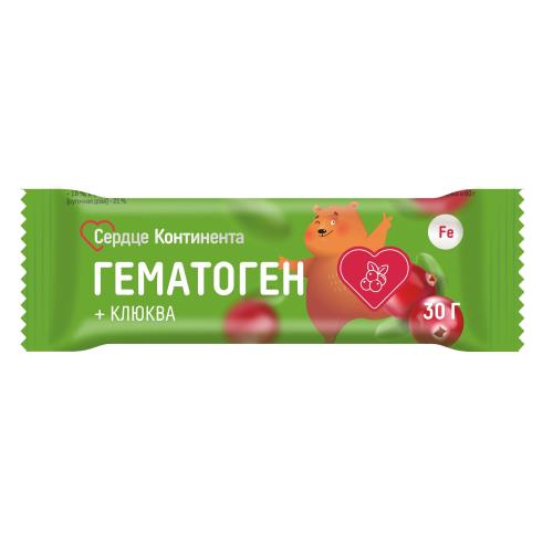 ГЕМАТОГЕН+ клюква 30 гр