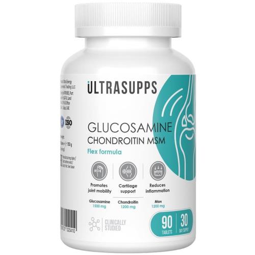 Изображение товара ULTRASUPPS ГЛЮКОЗАМИН ХОНДРОИТИН МСМ ФЛЕКС ФОРМУЛА табл. №90