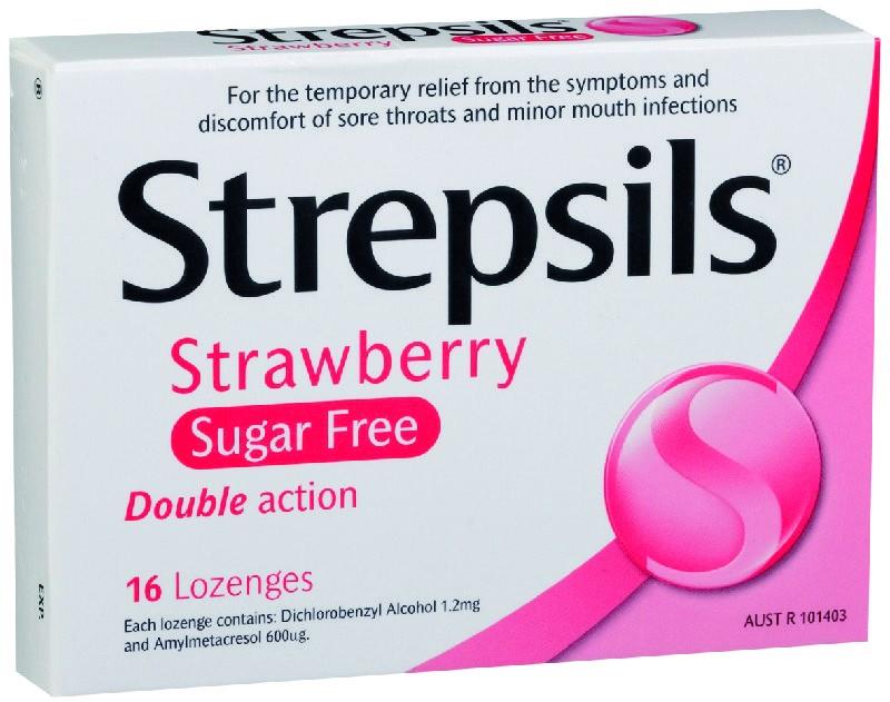 СТРЕПСИЛС ДЛЯ ДЕТЕЙ клубника табл. д/рассас. №16