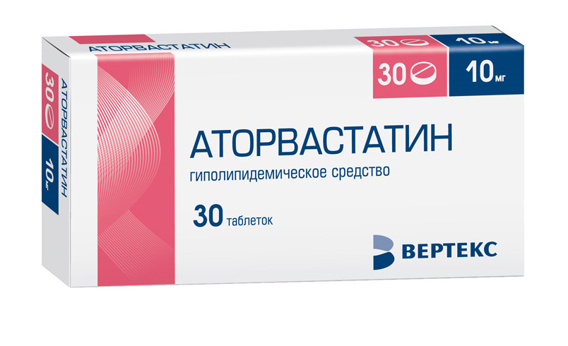 Изображение товара АТОРВАСТАТИН ВЕРТЕКС табл. п/о плен. 10 мг №30 Изображение товара АТОРВАСТАТИН ВЕРТЕКС табл. п/о плен. 10 мг №30