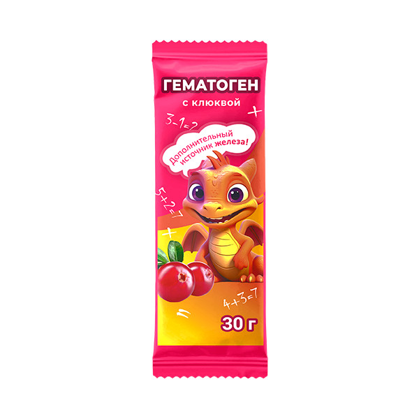 ГЕМАТОГЕН ТМ клюква 30 гр