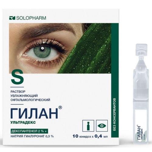 Изображение товара ГИЛАН УЛЬТРАДЕКС р-р офтальмологич. тюб.- кап. 0,4 мл №10