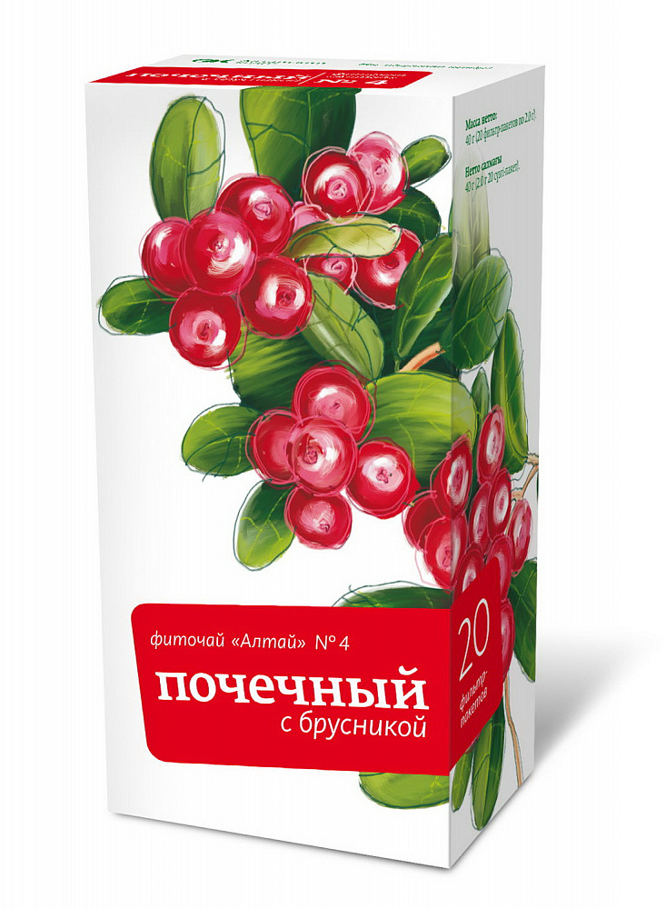 ФИТОЧАЙ АЛТАЙ №4 почечный с брусникой ф/п №20