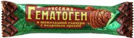 ГЕМАТОГЕН РУССКИЙ пастилки с кедровым орехом в шоколад. глазури