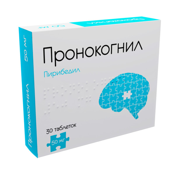 Изображение товара ПРОНОКОГНИЛ табл. пролонг. п/о 50 мг №30 Изображение товара ПРОНОКОГНИЛ табл. пролонг. п/о 50 мг №30