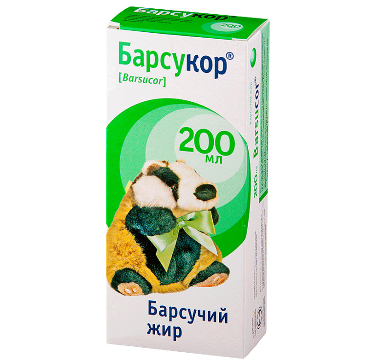 БАРСУКОР БАРСУЧИЙ ЖИР р-р внутр. 200 мл
