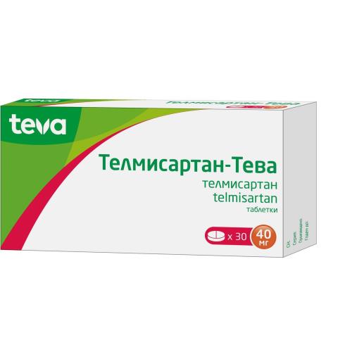 Изображение товара ТЕЛМИСАРТАН ТЕВА табл. 40 мг №30