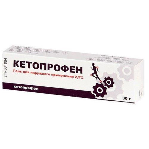 КЕТОПРОФЕН ТУЛЬСКАЯ ФФ гель 2,5% туба 30 гр