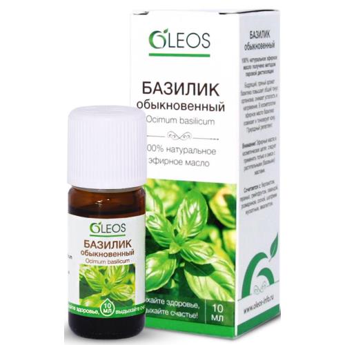 МАСЛО ЭФИРНОЕ БАЗИЛИК ОЛЕОС 10 мл