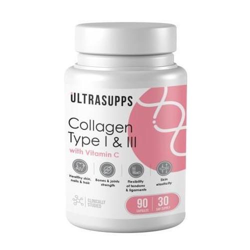 Изображение товара Капсулы ULTRASUPPS Коллаген I и III типа для здоровья кожи и суставов