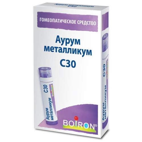 АУРУМ МЕТАЛЛИКУМ С30 гранулы гомеопатич. 4 гр