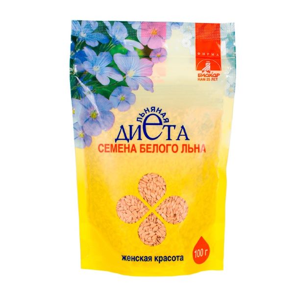 ЖЕНСКАЯ КРАСОТА семена белого льна 100 гр