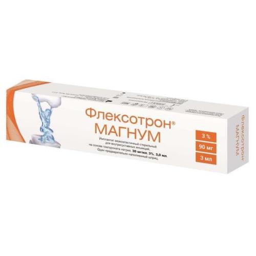 ФЛЕКСОТРОН МАГНУМ р-р д/внутрисуставного введ. шприц 30 мг/мл 3 мл №1