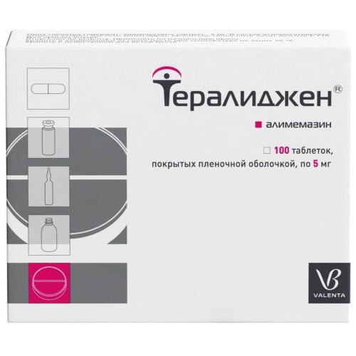 Изображение товара ТЕРАЛИДЖЕН таблетки 5 мг №100 для нервной системы и аллергии