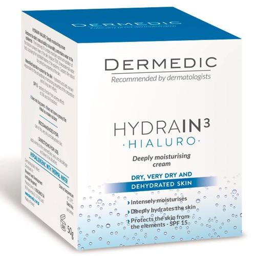 ДЕРМЕДИК HYDRAIN 3 HIALURO КРЕМ ДЛЯ ЛИЦА 50 мл SPF15 дневной