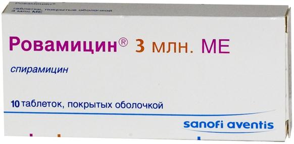 Изображение товара РОВАМИЦИН табл. п/о плен. 3 млн. МЕ №10