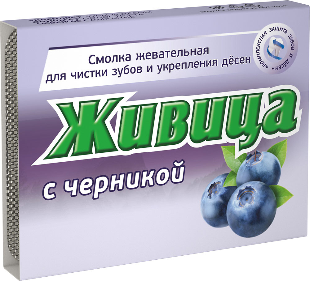 ЖИВИЦА СМОЛКА ЖЕВАТЕЛЬНАЯ с черникой №5