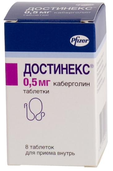 Изображение товара ДОСТИНЕКС табл. 0,5 мг №8