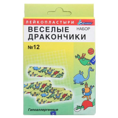 ЛЕЙКОПЛАСТЫРЬ ДЕТСКИЙ САРЕПТА веселые дракончики №12