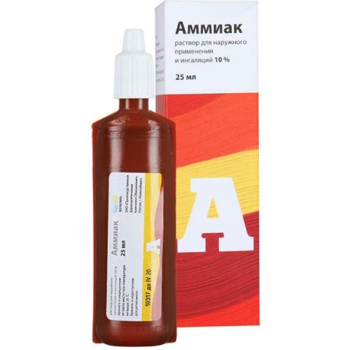 АММИАК РЕНЕВАЛ р-р наружн. и д/ингаляций 10% тюб.- кап. 25 мл
