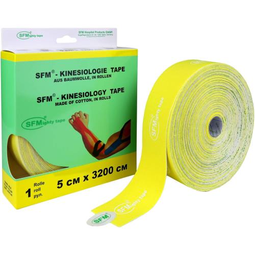 Изображение товара ЛЕНТА КИНЕЗИОЛОГИЧЕСКАЯ SFM желтая 5см х 32м