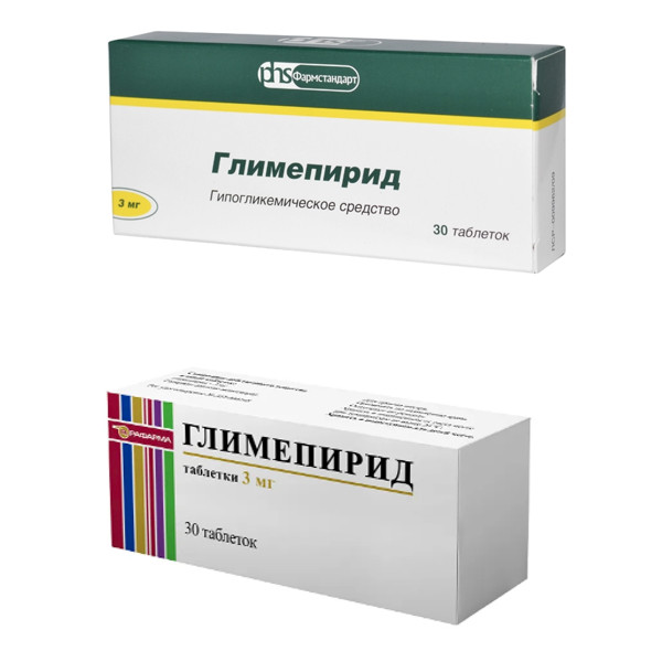 Изображение товара ГЛИМЕПИРИД табл. 3 мг №30
