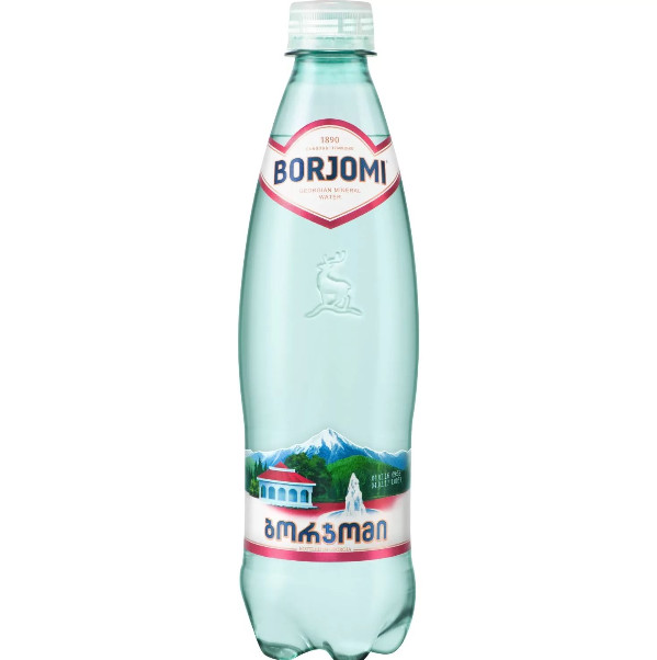 БОРЖОМИ ВОДА МИНЕРАЛЬНАЯ ГАЗИРОВАННАЯ пэт 0,5 л