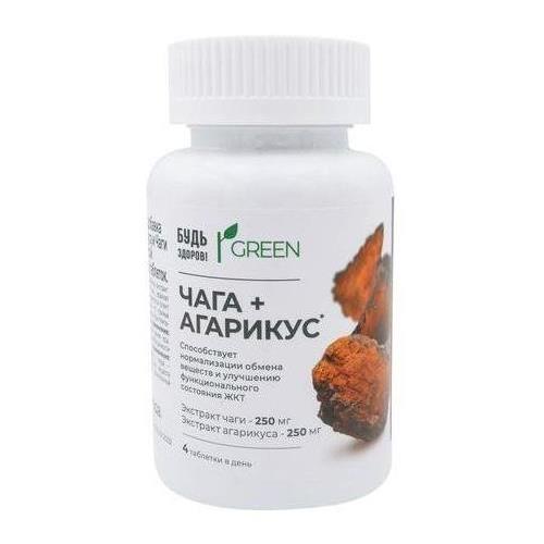 Изображение товара БУДЬ ЗДОРОВ! ЭКСТРАКТ АГАРИКУСА И ЧАГИ КОМПЛЕКС табл. №60