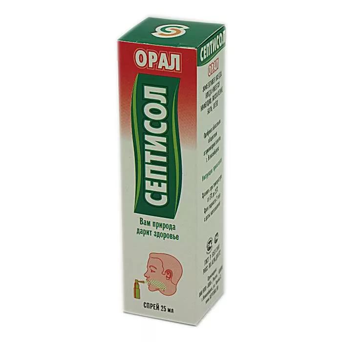 СЕПТИСОЛ ОРАЛ спрей наруж. 25 мл