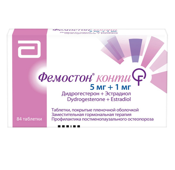 Изображение товара ФЕМОСТОН КОНТИ табл. п/о плен. 5+1 мг №84