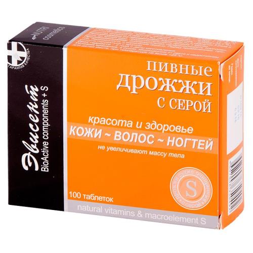 ЭВИСЕНТ ДРОЖЖИ ПИВНЫЕ С СЕРОЙ табл. №100